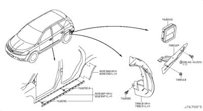  (NISSAN) 78852CA000