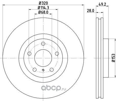 Тормозной диск (DON) PCD12941 Тормозной диск (DON) PCD12941