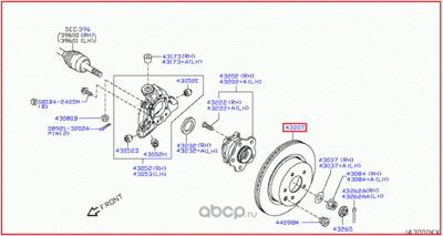   (DATSUN) 43206CA000