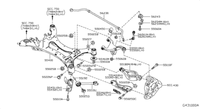 Стойка стабилизатора (NISSAN) 562613JA0D Стойка стабилизатора (NISSAN) 562613JA0D