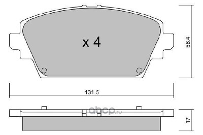 Комплект тормозных колодок, дисковый тормоз (Aisin) BPNI1015 Комплект тормозных колодок, дисковый тормоз (Aisin) BPNI1015