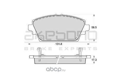 Комплект тормозных колодок, дисковый тормоз (Akebono) AN8052WK Комплект тормозных колодок, дисковый тормоз (Akebono) AN8052WK