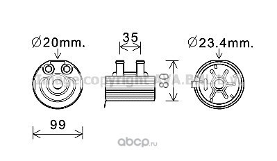 Масляный радиатор, двигательное масло (Ava) DN3431 Масляный радиатор, двигательное масло (Ava) DN3431