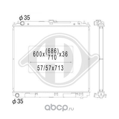 Радиатор, охлаждение двигателя (DIEDERICHS) DCM1866 Радиатор, охлаждение двигателя (DIEDERICHS) DCM1866