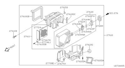 Фильтр салонный (NISSAN) 278939F500 Фильтр салонный (NISSAN) 278939F500
