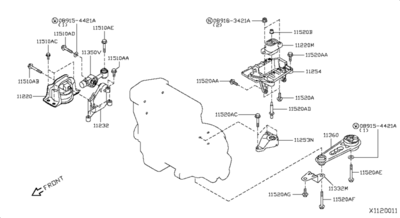 Опора двигателя (NISSAN) 11210EL01A Опора двигателя (NISSAN) 11210EL01A