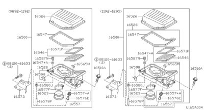   (NISSAN) 165460U800