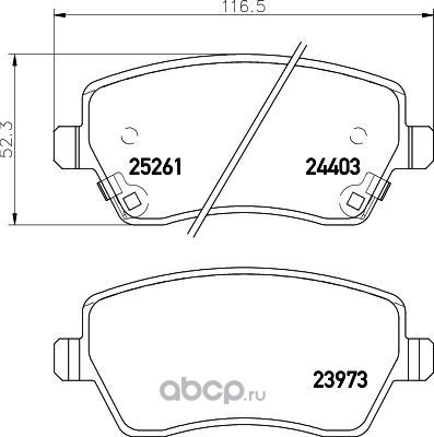 Комплект колодок для дисковых тормозов (NISSHINBO) NP2017 Комплект колодок для дисковых тормозов (NISSHINBO) NP2017