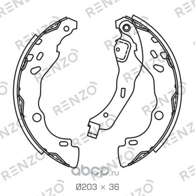 Комплект тормозных колодок (RENZO) RZ060 Комплект тормозных колодок (RENZO) RZ060