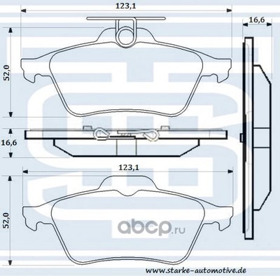 Колодки тормозные (STARKE) 176704 Колодки тормозные (STARKE) 176704