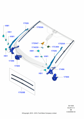 Поводок стеклоочистителя лобового стекла правый (FORD) 1868603 Поводок стеклоочистителя лобового стекла правый (FORD) 1868603