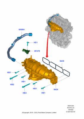 Прокладка впускного коллектора (FORD) 1685610 Прокладка впускного коллектора (FORD) 1685610