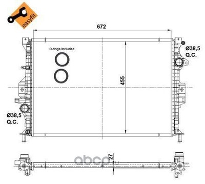Радиатор, охлаждение двигателя (Wilmink Group) WG1722618 Радиатор, охлаждение двигателя (Wilmink Group) WG1722618