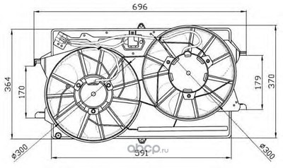 Вентилятор охлаждение двигателя (NRF) 47035 Вентилятор охлаждение двигателя (NRF) 47035