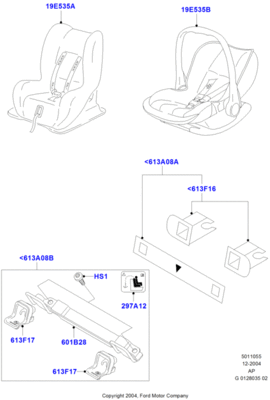Комплект isofix (FORD) 1357238 Комплект isofix (FORD) 1357238
