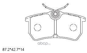 Колодки тормозные дисковые (ASIMCO) KD6512 Колодки тормозные дисковые (ASIMCO) KD6512