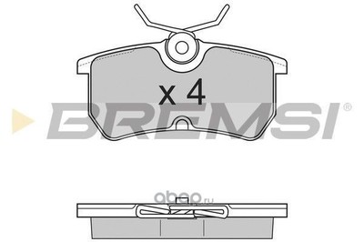 Комплект тормозных колодок, дисковый тормоз (BREMSI) BP2844 Комплект тормозных колодок, дисковый тормоз (BREMSI) BP2844
