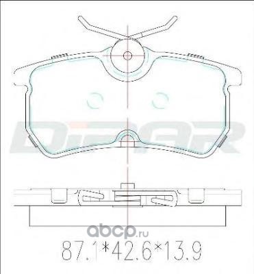 Комплект тормозных колодок, дисковый тормоз (DITAS) DFB2359 Комплект тормозных колодок, дисковый тормоз (DITAS) DFB2359