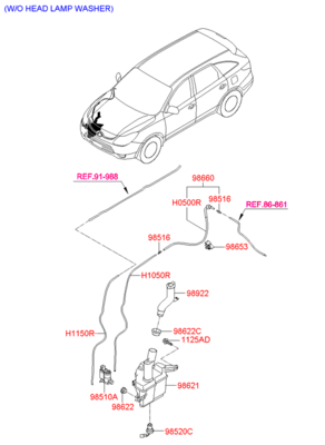 ����� ���������������� �������� ����� ������ �� ��� 55 (Hyundai-KIA) 983503J050