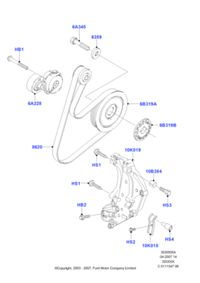 Ременный шкив, коленчатый вал (FORD) 1231959 Ременный шкив, коленчатый вал (FORD) 1231959