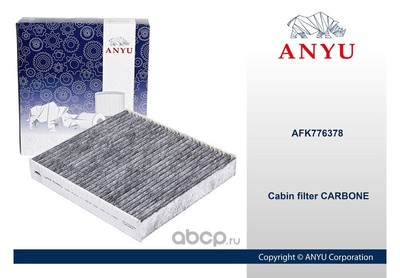 Угольный фильтр салона (ANYU) AFK776378 Угольный фильтр салона (ANYU) AFK776378