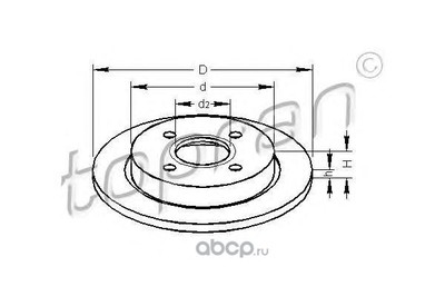Тормозной диск (topran) 300293 Тормозной диск (topran) 300293