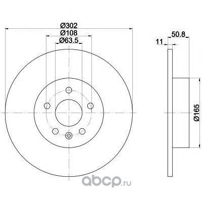 Тормозной диск (HELLA PAGID) 54593 Тормозной диск (HELLA PAGID) 54593