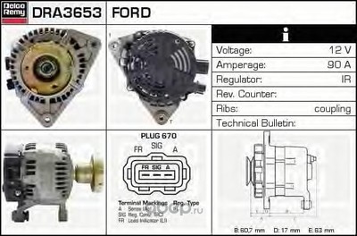  (Delco remy) DRA3653