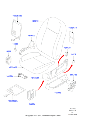 Подогрев спинки сидения 1235146: купить, подогрев спинки сидения (FORD) 1235146 цена в каталоге Varaosa.ru