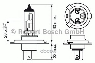  12V60/55W (H4) (Bosch) 1987302042