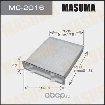 Фильтр салонный (Masuma) MC2016