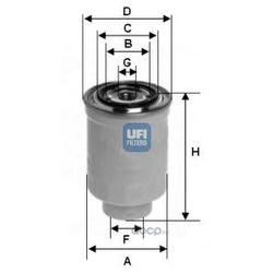 Топливный фильтр (UFI) 2437500