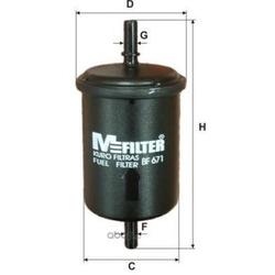 Фильтр топливный (M-Filter) BF671