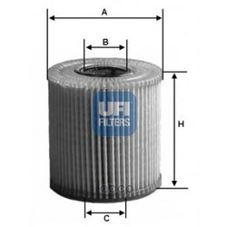 Масляный фильтр (UFI) 2510600
