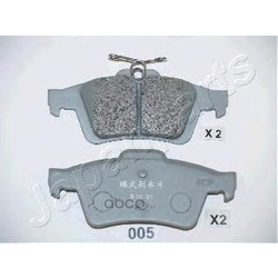 Колодки тормозные дисковые задние, комплект (Japanparts) PP005AF