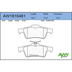 Колодки тормозные передние (AYWIparts) AW1810481