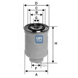 Топливный фильтр (UFI) 2441300