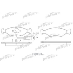 Колодки тормозные дисковые передние (PATRON) PBP212