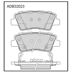Колодки тормозные дисковые задние, комплект (ALLIED NIPPON) ADB32023