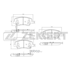 Колодки торм.диск. Hyundai Avante (MD) 11- FR (Zekkert) BS2817