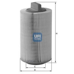 Воздушный фильтр (UFI) 2748600