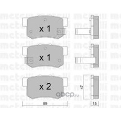 Комплект тормозных колодок, дисковый тормоз (Metelli) 2201730