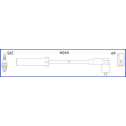 Комплект проводов зажигания (Huco) 134516