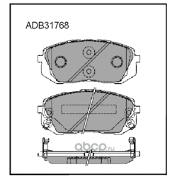 Колодки тормозные дисковые передние, комплект (ALLIED NIPPON) ADB31768