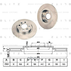 Тормозной диск (Blitz) BS0200