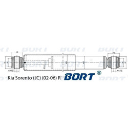Амортизатор газомасляный задний (BORT) G11245212