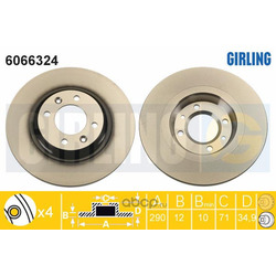 Тормозной диск (Girling) 6066324