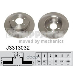 Тормозной диск (Nipparts) J3313032
