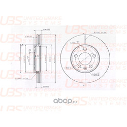 Диск тормозной V | перед | (UBS) B2102001