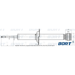 Стойка амортизационная газомасляная задняя (BORT) G41238004